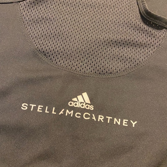 Adidas x Stella McCartney racer-back tank with mesh inserts on sides black L - Picture 8 of 15